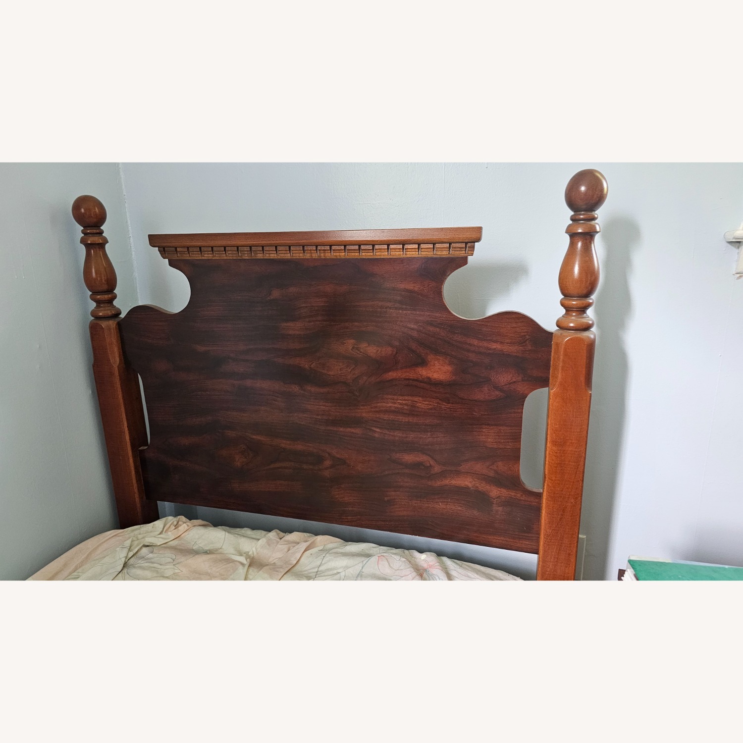 Dark Brown Wood Headboard - image-1