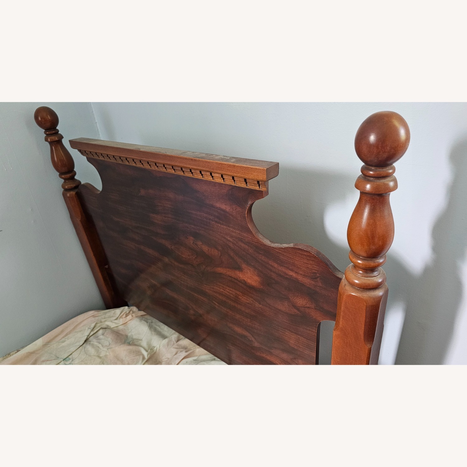 Dark Brown Wood Headboard - image-2