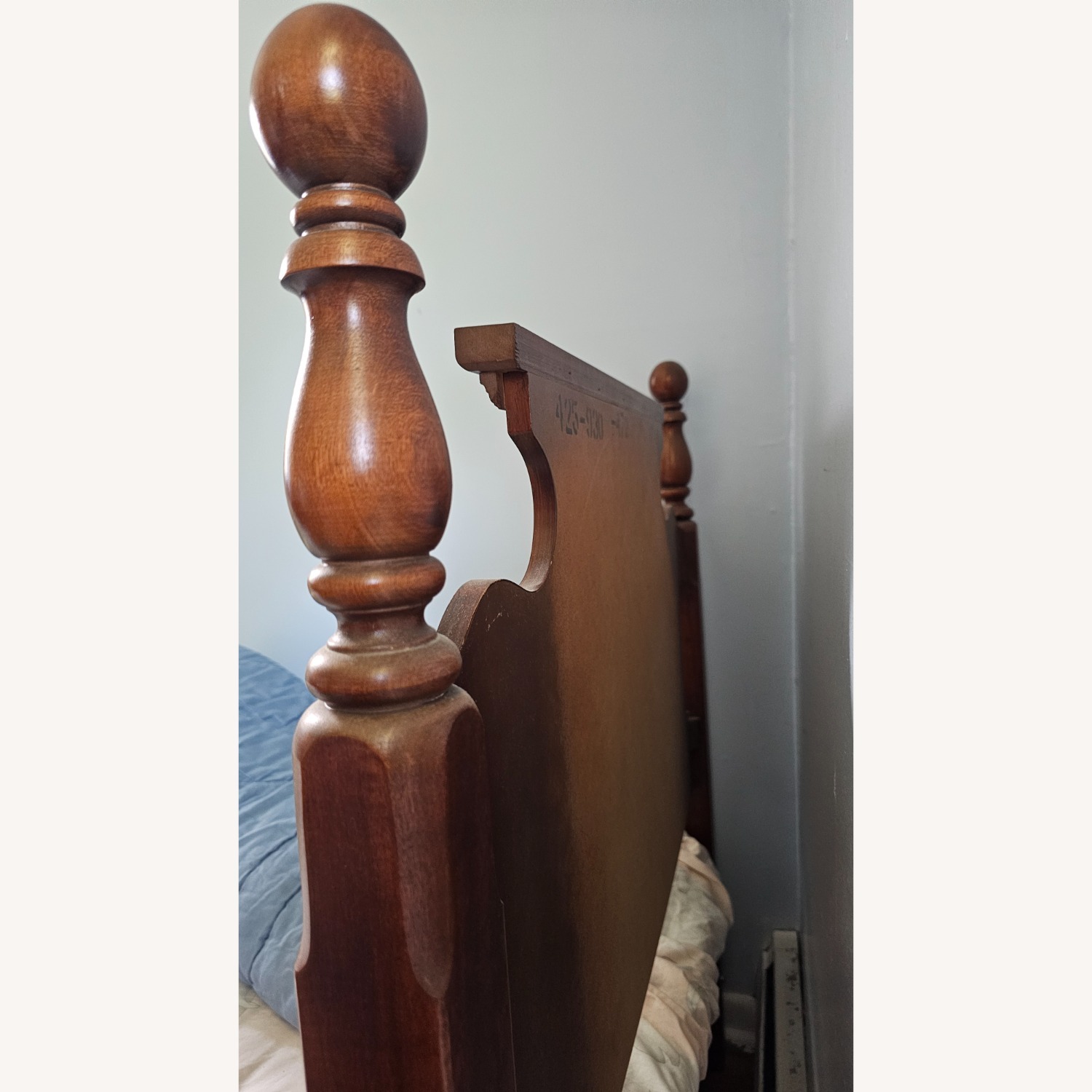 Dark Brown Wood Headboard - image-4