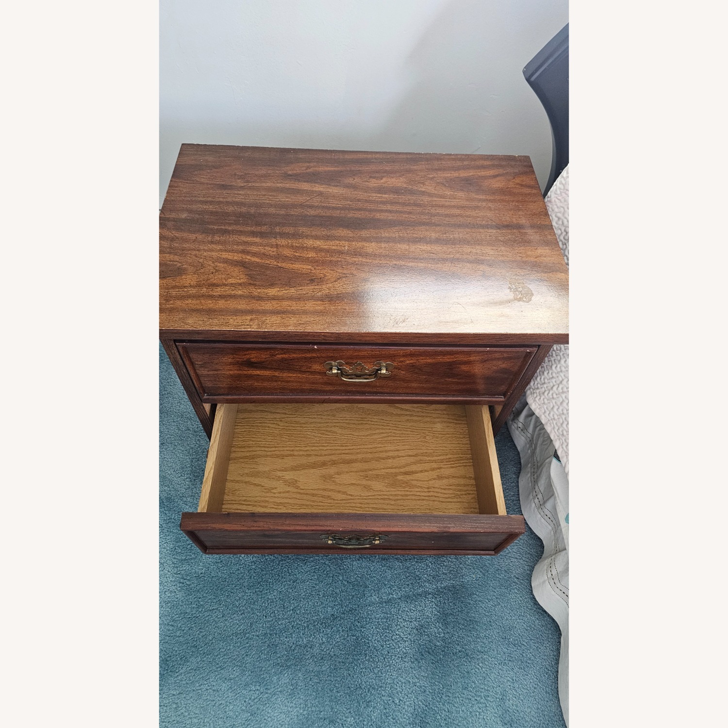 Vintage/Antique Finds Dark Brown Wood Side Table - image-5