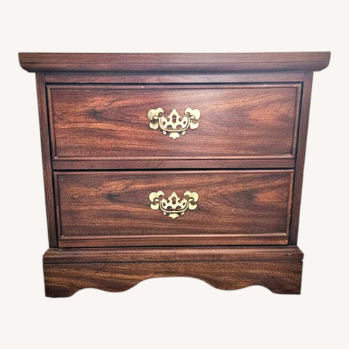 Used Vintage/Antique Finds Dark Brown Wood Side Table for sale on AptDeco