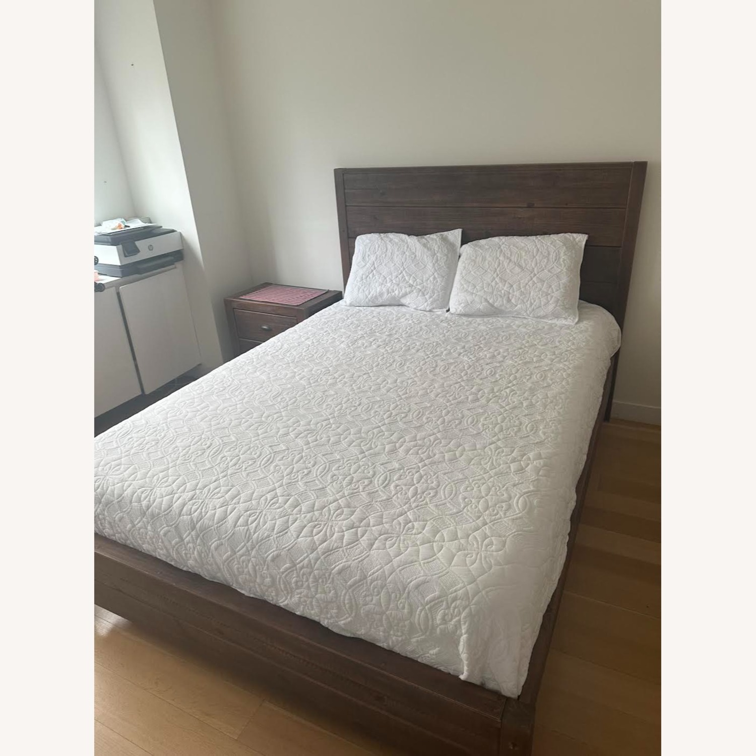 Dark Brown Wood Bed Frame - image-3