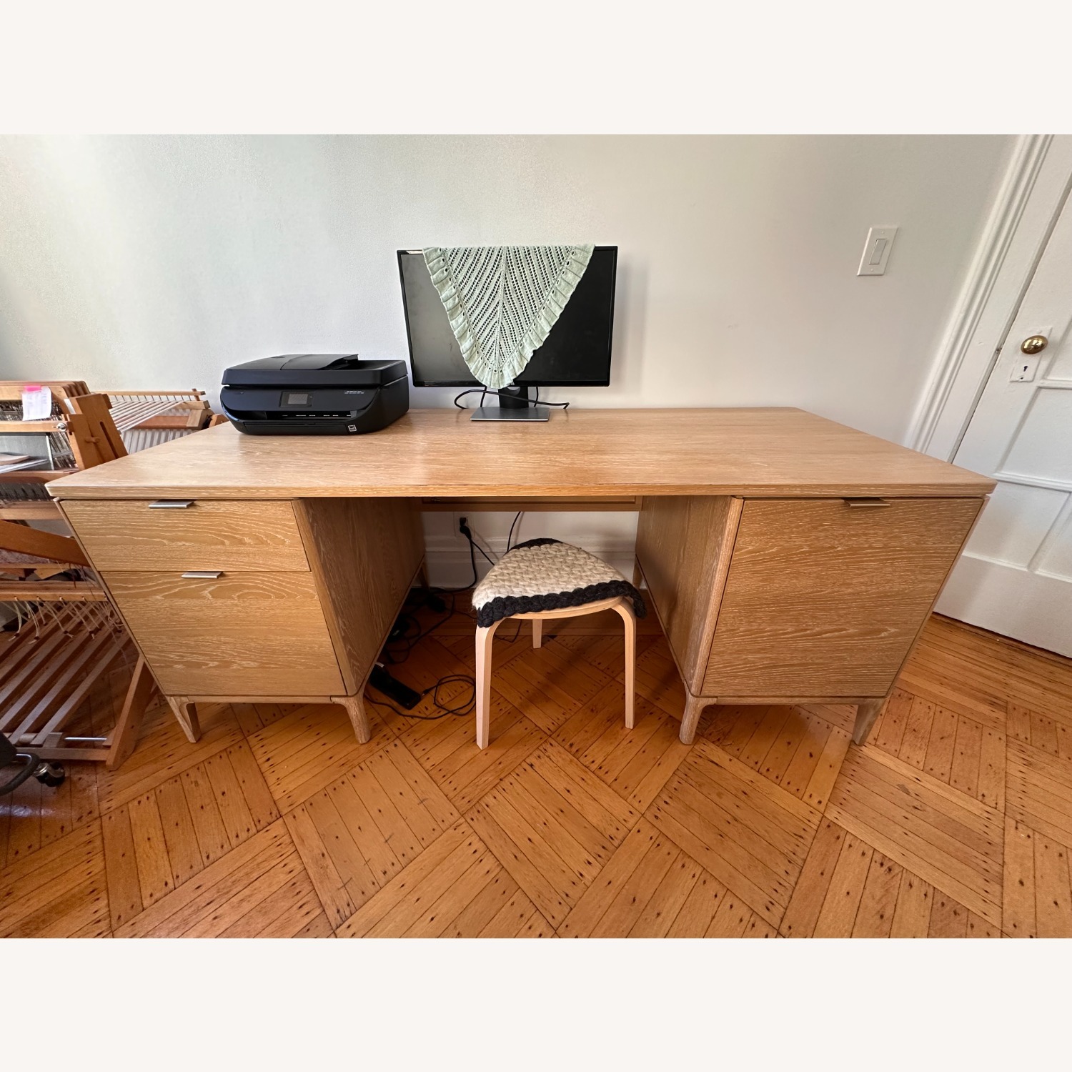 West Elm Parker Natural Wood Desk - image-1