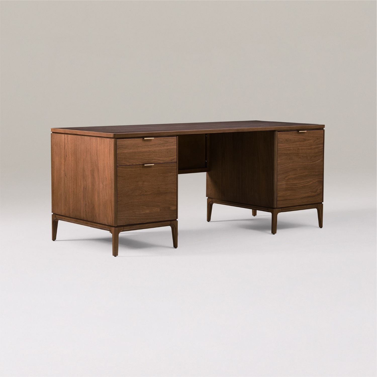 West Elm Parker Natural Wood Desk - image-4