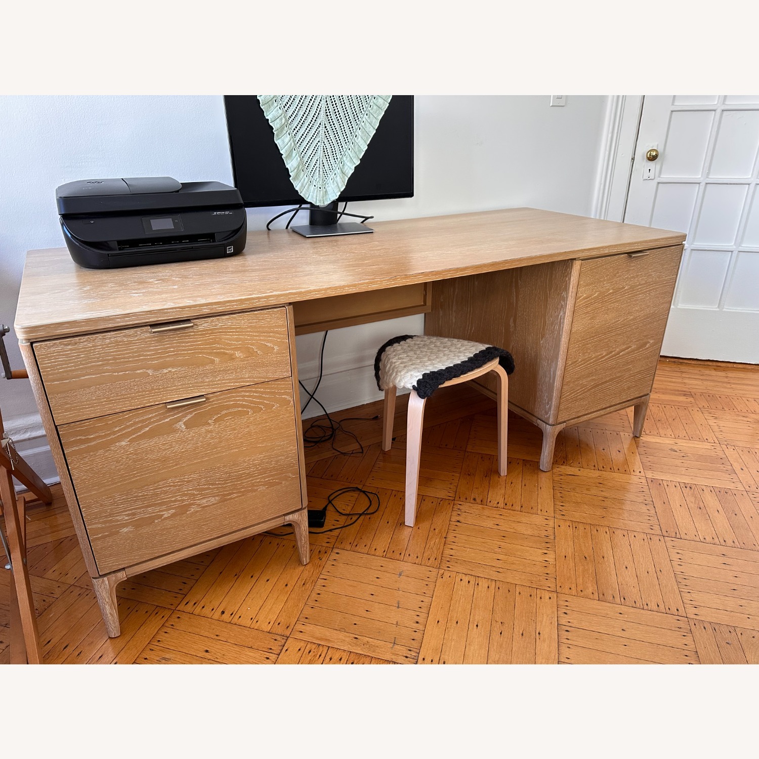 West Elm Parker Natural Wood Desk - image-3