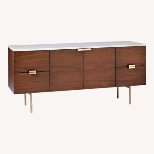 Used West Elm Delphine Dark Brown Wood Media Storage for sale on AptDeco