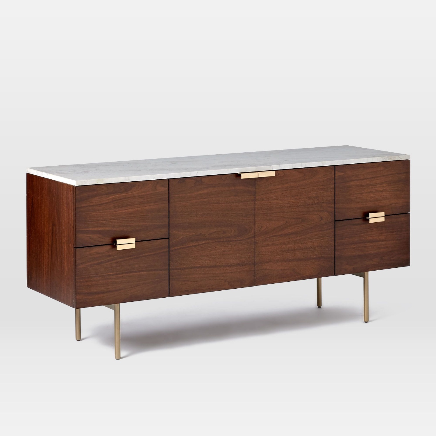 West Elm Delphine Dark Brown Wood Media Storage - image-4