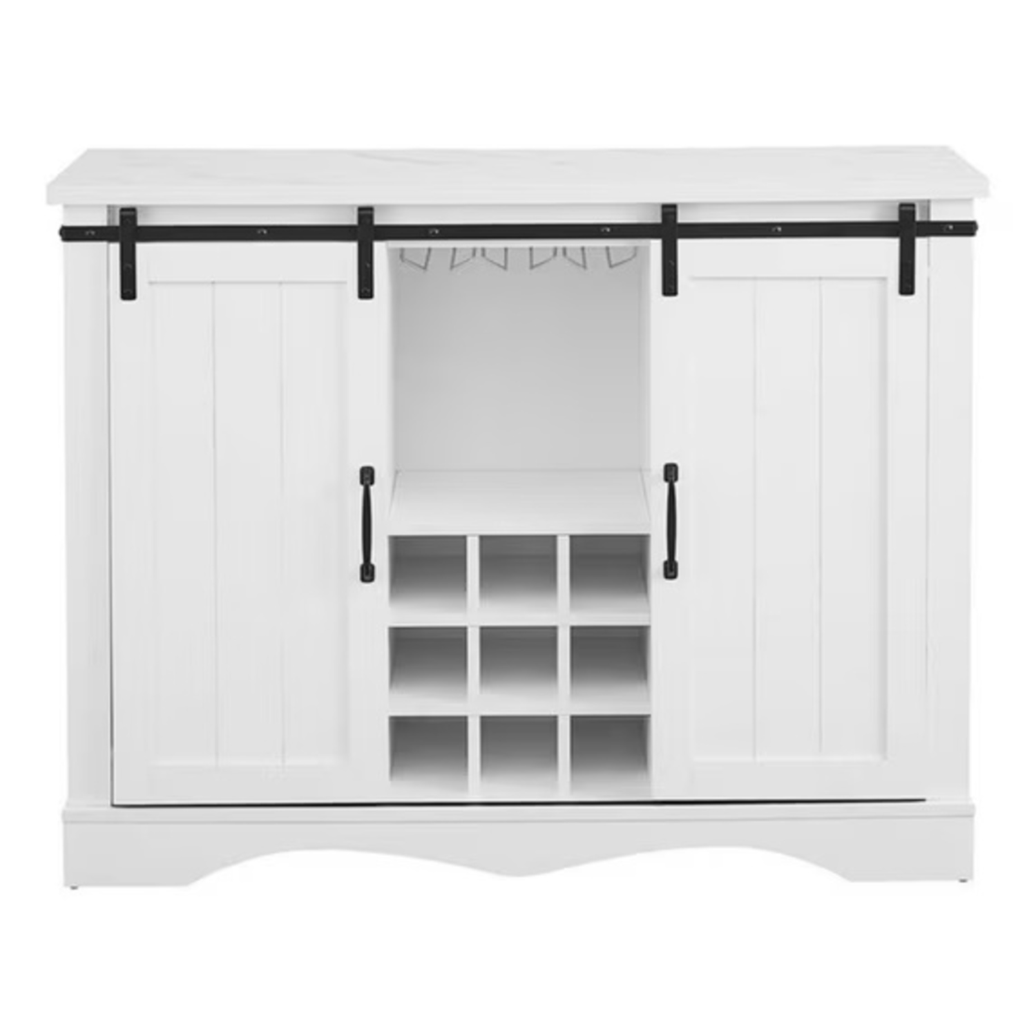 White Wood Bar Cart - image-4