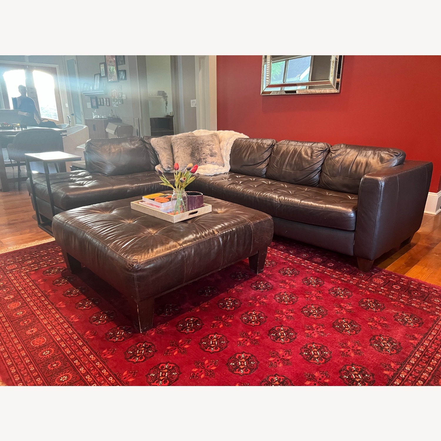 Macy's Milano Dark Brown 2 Piece Sectional - image-1