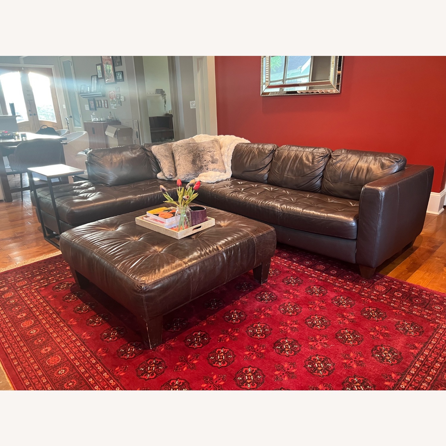 Macy's Milano Dark Brown 2 Piece Sectional - image-2