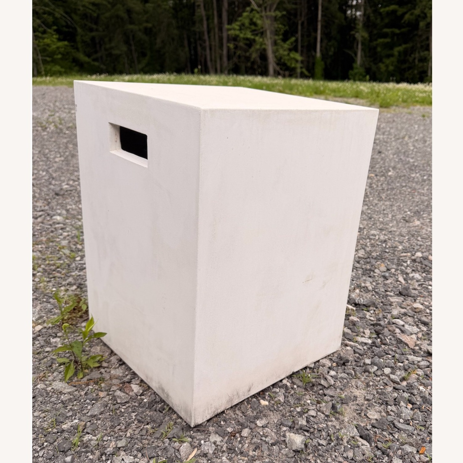 White Concrete Side Tables - image-1