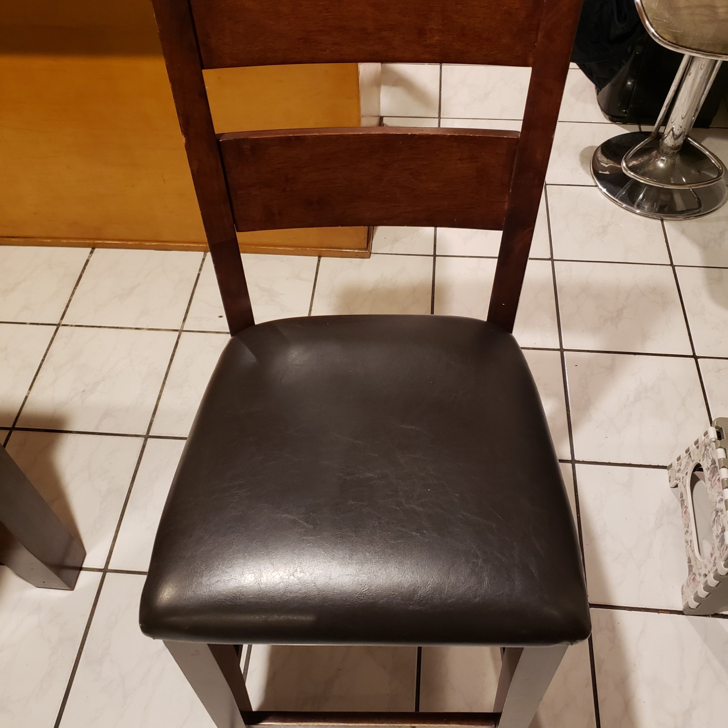 Dark Brown Wood Dining Sets with 6 Wooden Chairs - image-4