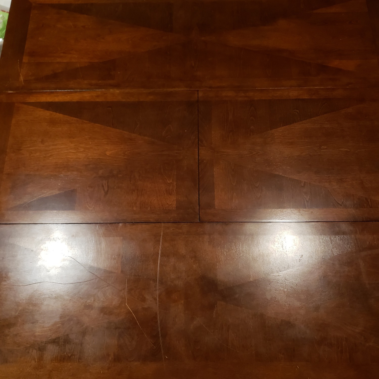 Dark Brown Wood Dining Sets with 6 Wooden Chairs - image-2