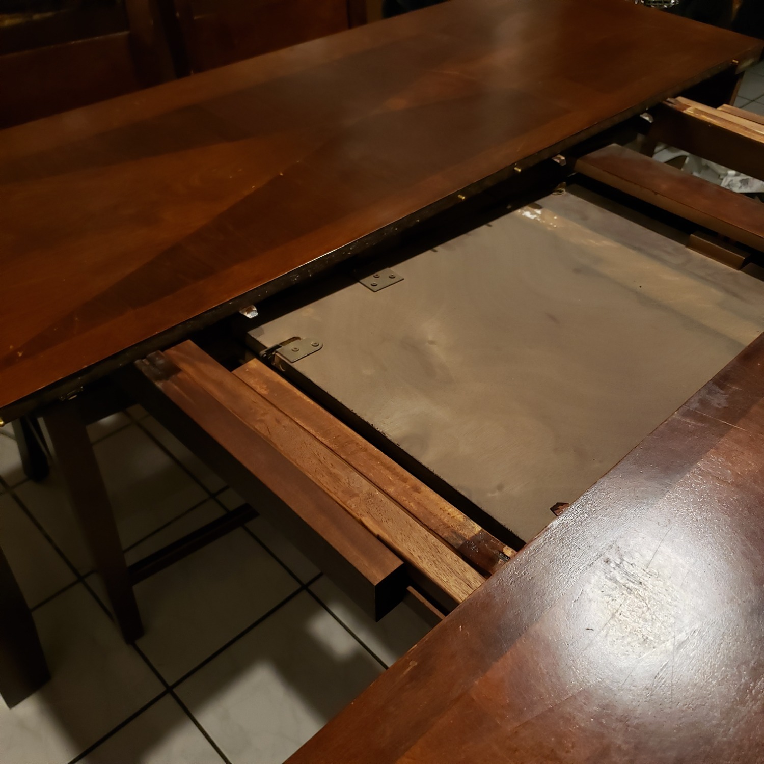 Dark Brown Wood Dining Sets with 6 Wooden Chairs - image-6