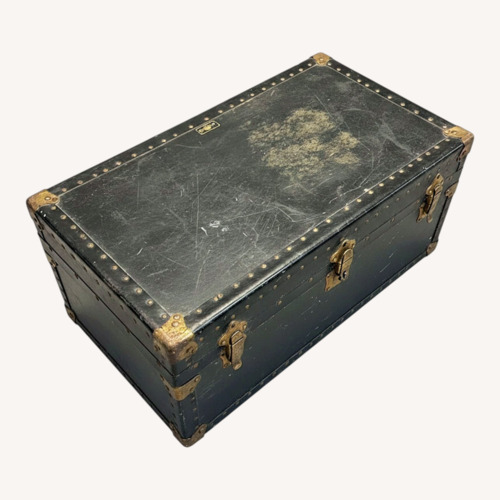 Used Overland Trunk vintage Black Storage Chest for sale on AptDeco