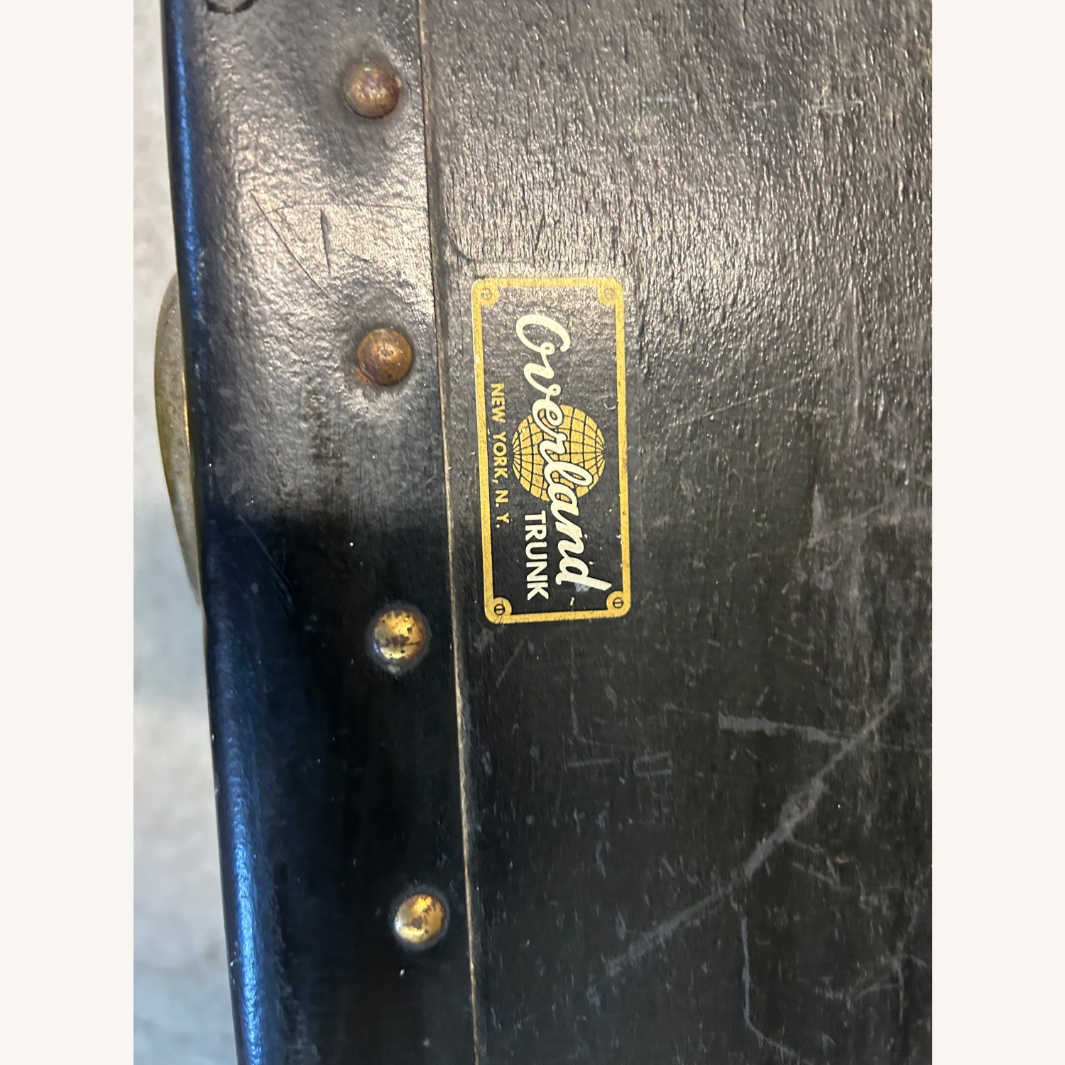 Overland Trunk vintage Black Storage Chest - image-2