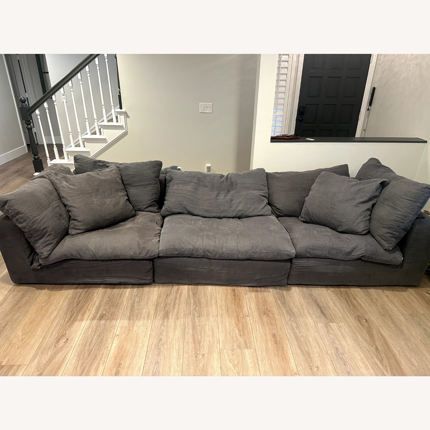 Restoration Hardware Cloud Dark Gray 3+ Piece Sectional - image-1