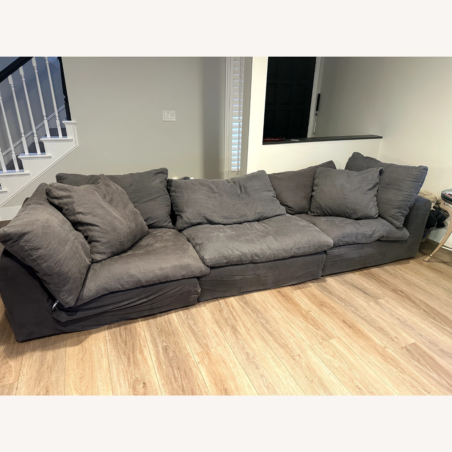 Restoration Hardware Cloud Dark Gray 3+ Piece Sectional - image-5