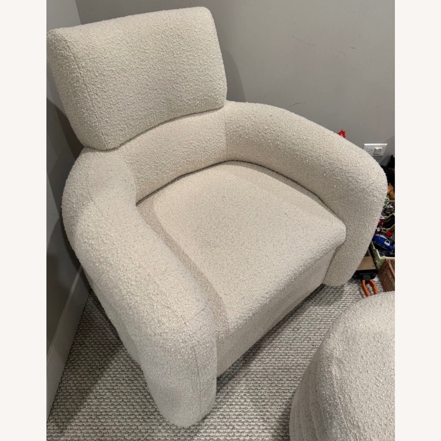 Crate & Barrel Snoozer Chair & Ottoman - image-2