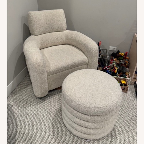Used Crate & Barrel Snoozer Chair & Ottoman  for sale on AptDeco