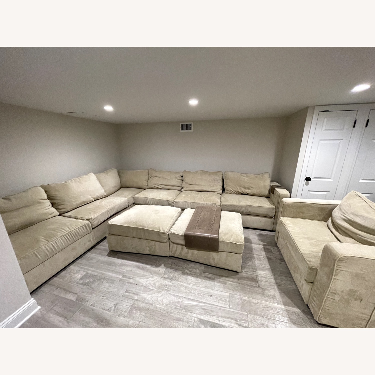 LoveSac Natural Fabric 3+ Piece Sectional - image-4
