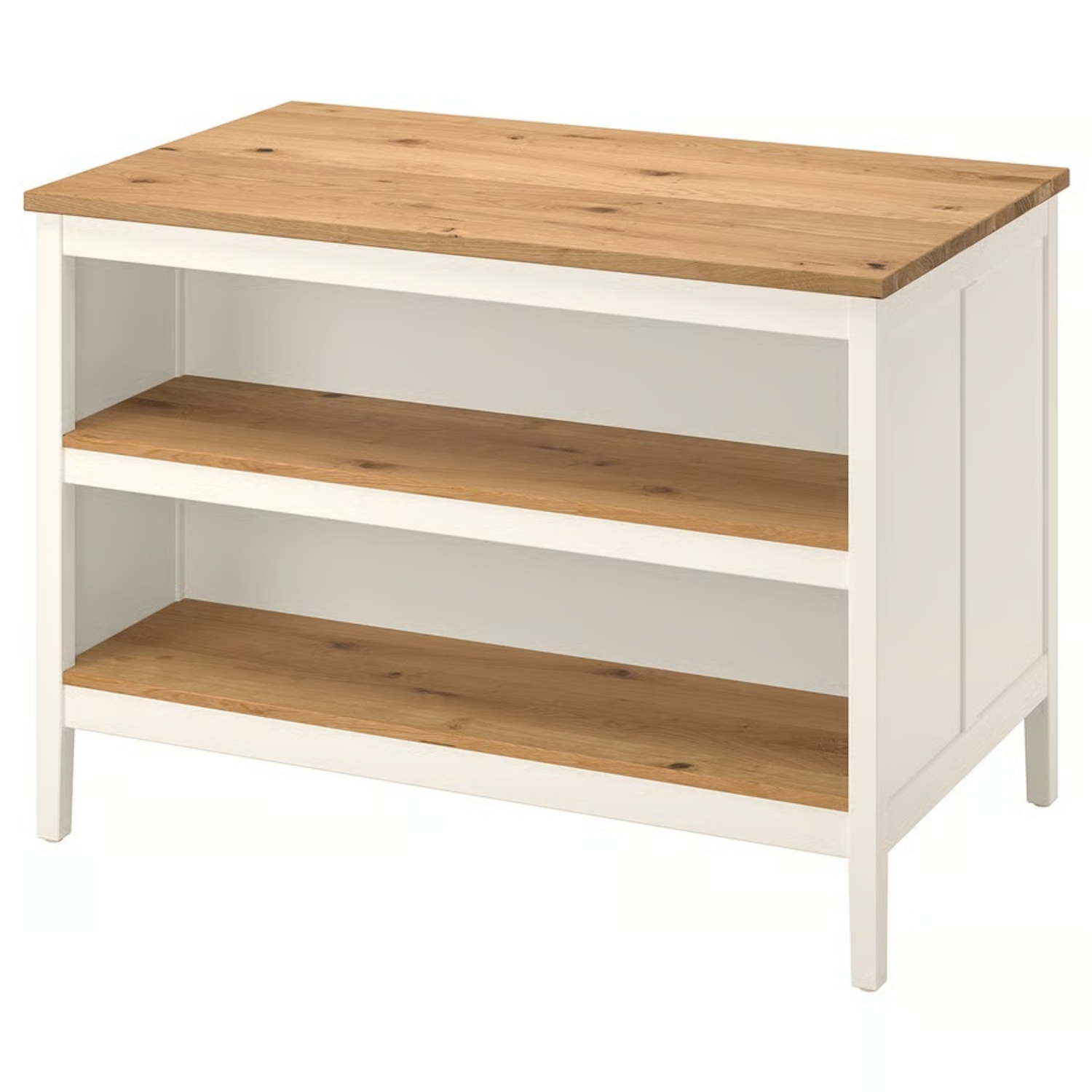 IKEA Tornviken White Wood Kitchen Island - image-5