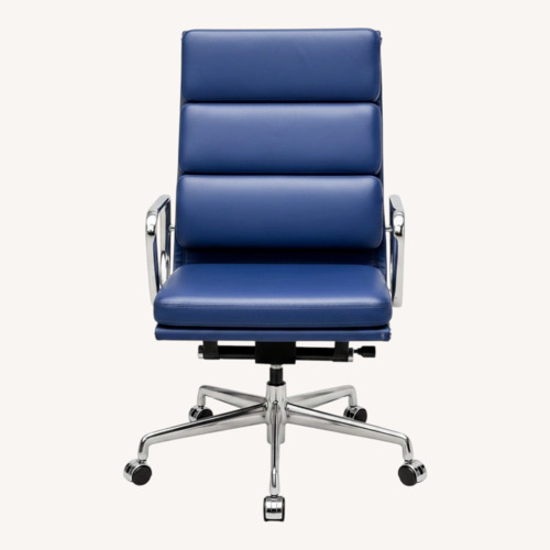 Used Herman Miller Blue Leather Office Chair for sale on AptDeco