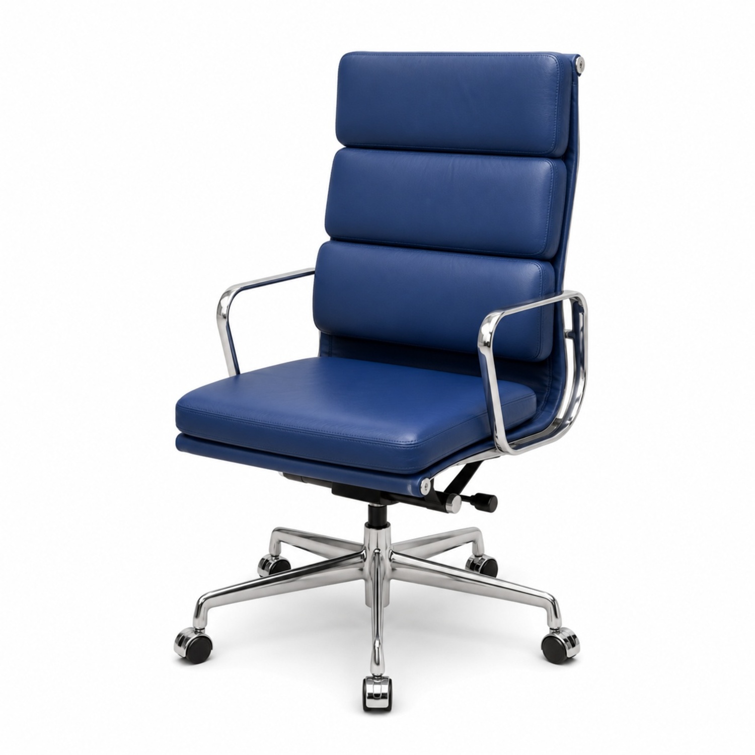 Herman Miller Blue Leather Office Chair - image-4