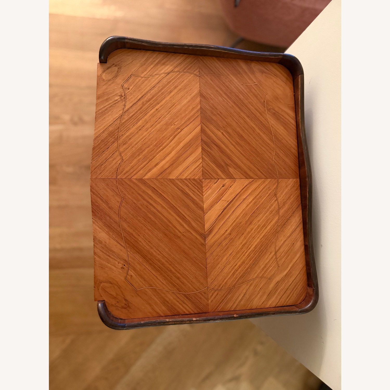 Antique Light Brown Wood Side Tables - image-4