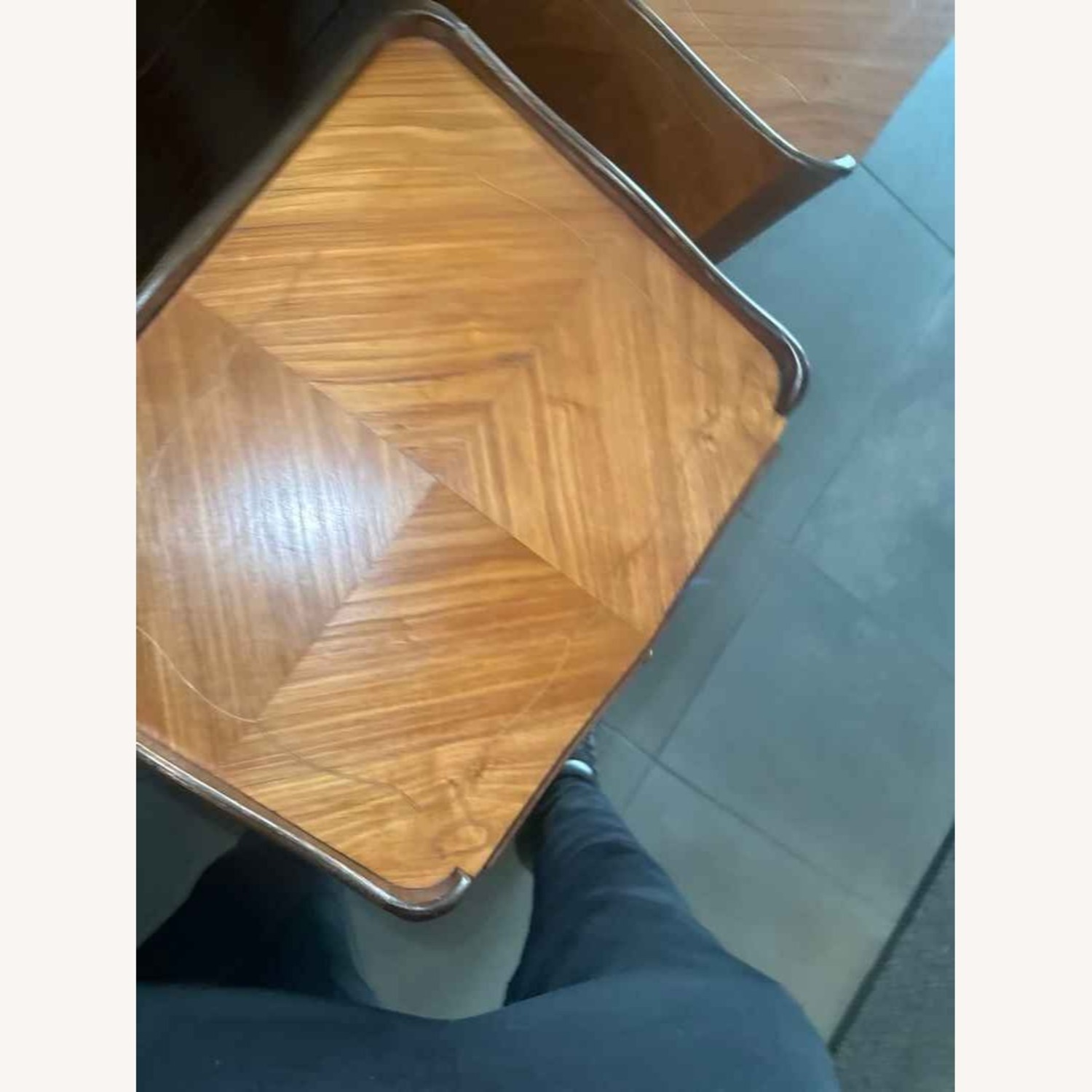 Antique Light Brown Wood Side Tables - image-9