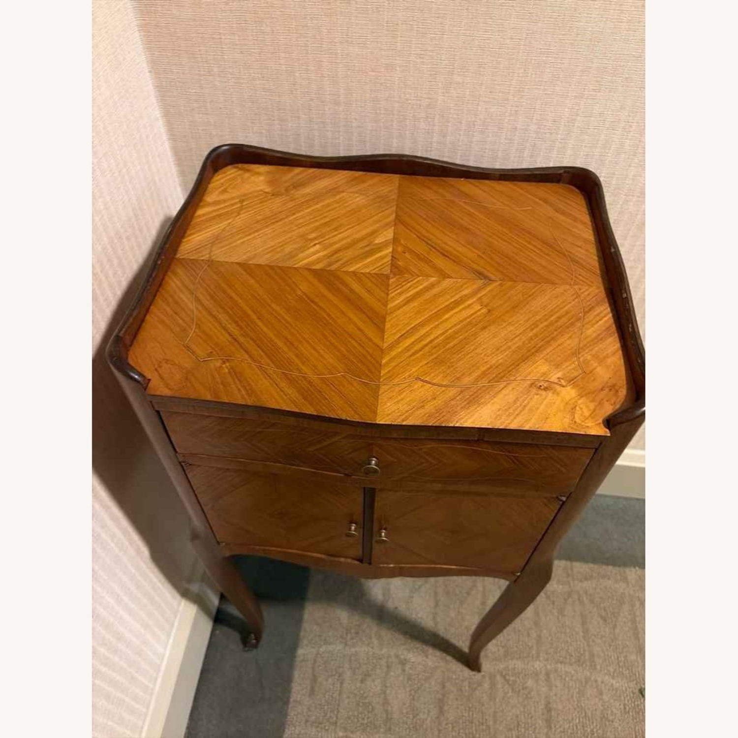Antique Light Brown Wood Side Tables - image-15