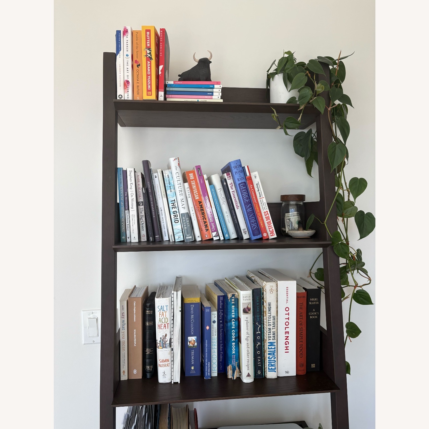 Article Fantol Narrow Shelving Unit in Walnut - image-1