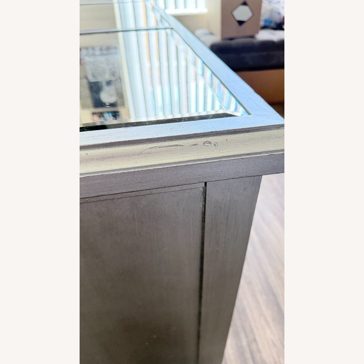 Pier 1 Imports Silver Mirrored Hayworth Glass Dresser - image-7