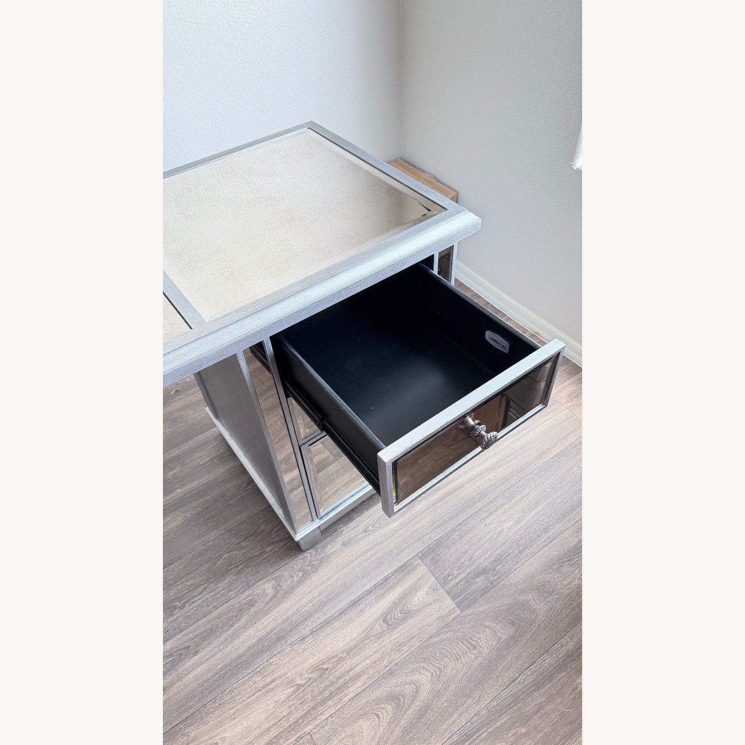 Pier 1 Imports Silver Mirrored Hayworth Glass Dresser - image-4