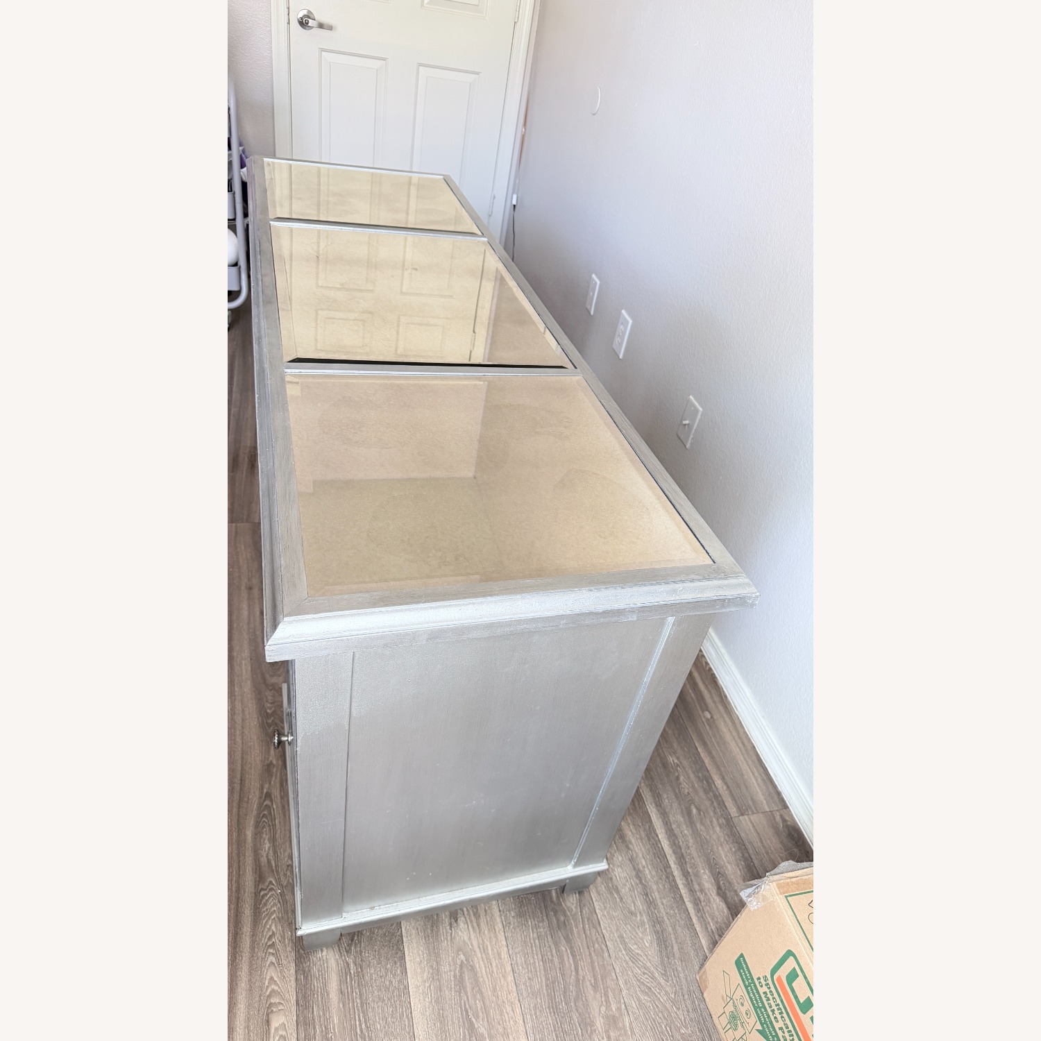 Pier 1 Imports Silver Mirrored Hayworth Glass Dresser - image-2