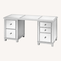 Pier 1 Imports Silver Mirrored Hayworth Glass Dresser