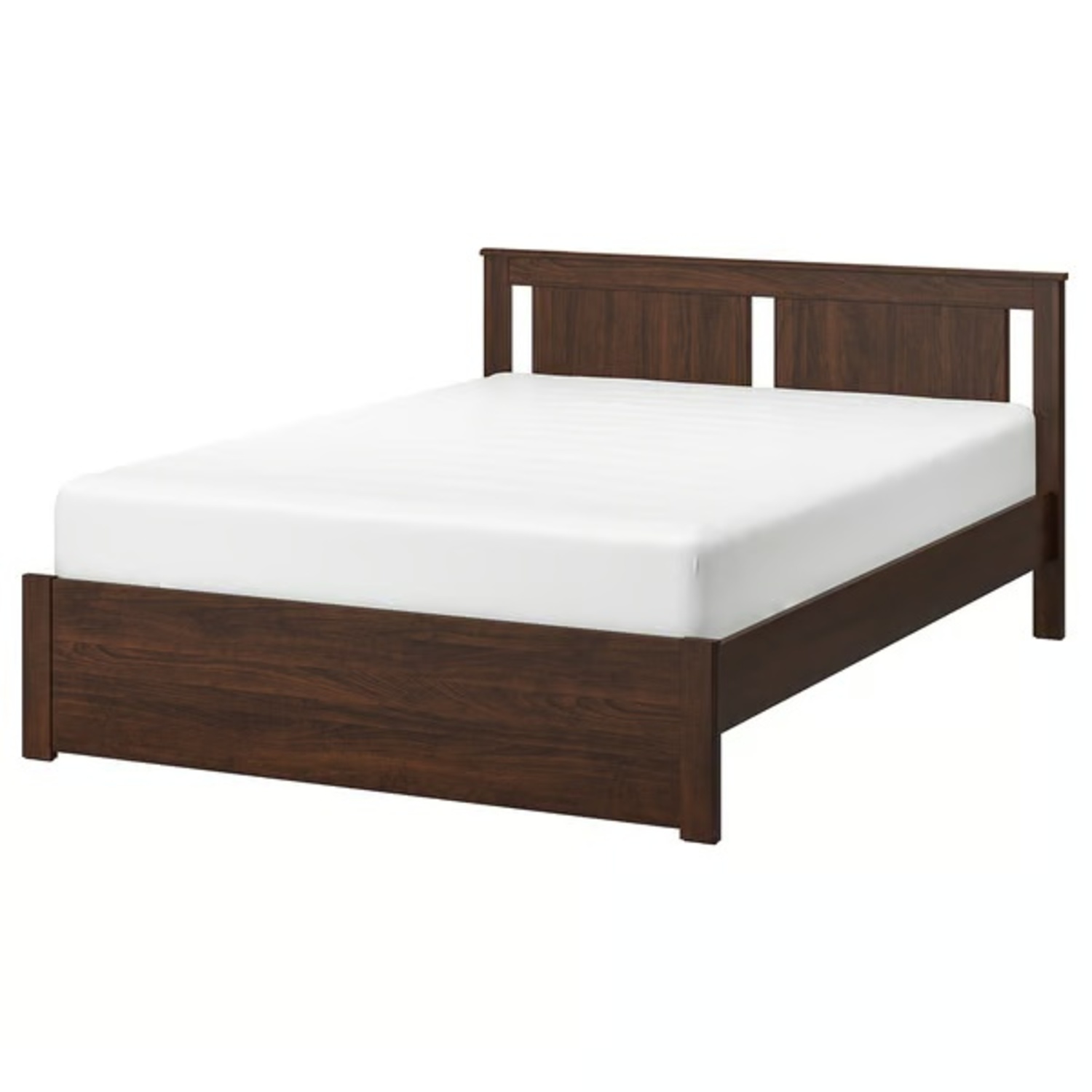 IKEA Songesand Dark Brown Wood Full Bed - image-5