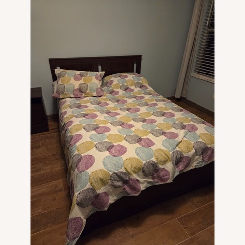 Used IKEA Songesand Dark Brown Wood Full Bed for sale on AptDeco