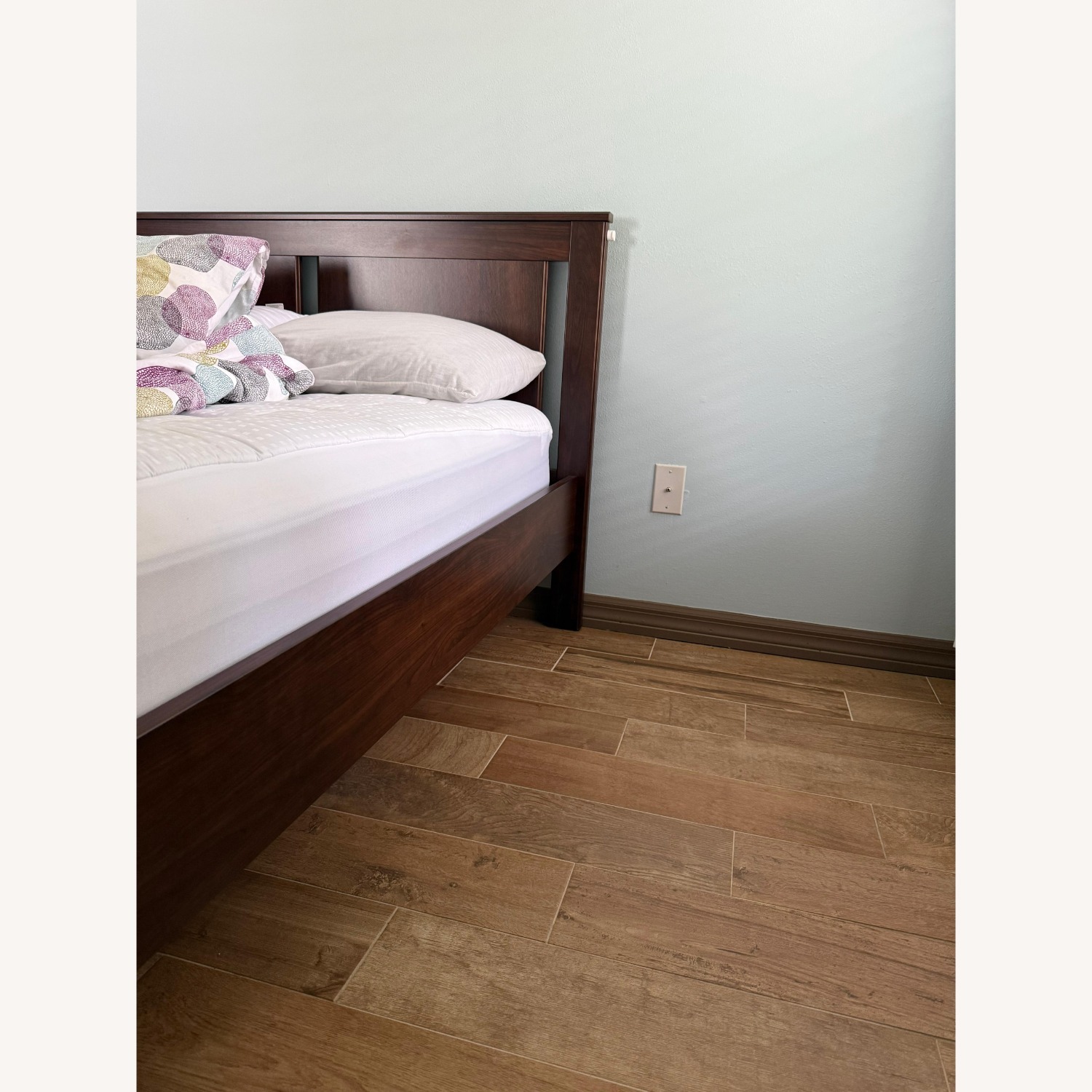IKEA Songesand Dark Brown Wood Full Bed - image-3