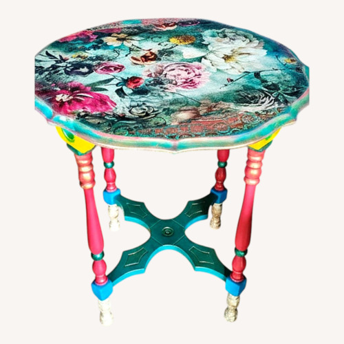 Used Vintage/Antique Chalk Painted Side Table for sale on AptDeco