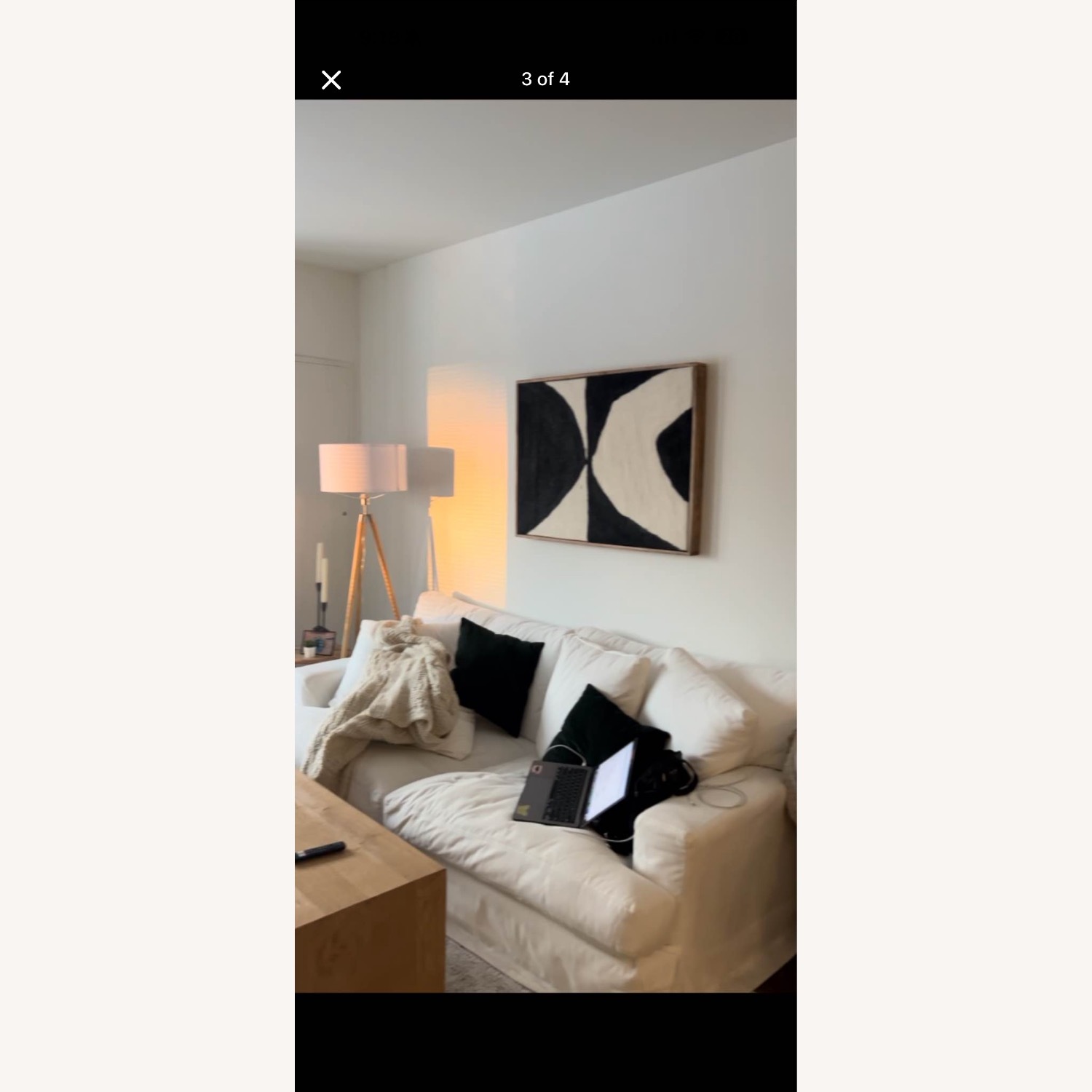 Macy's White 3+ Seater Sofa - image-2