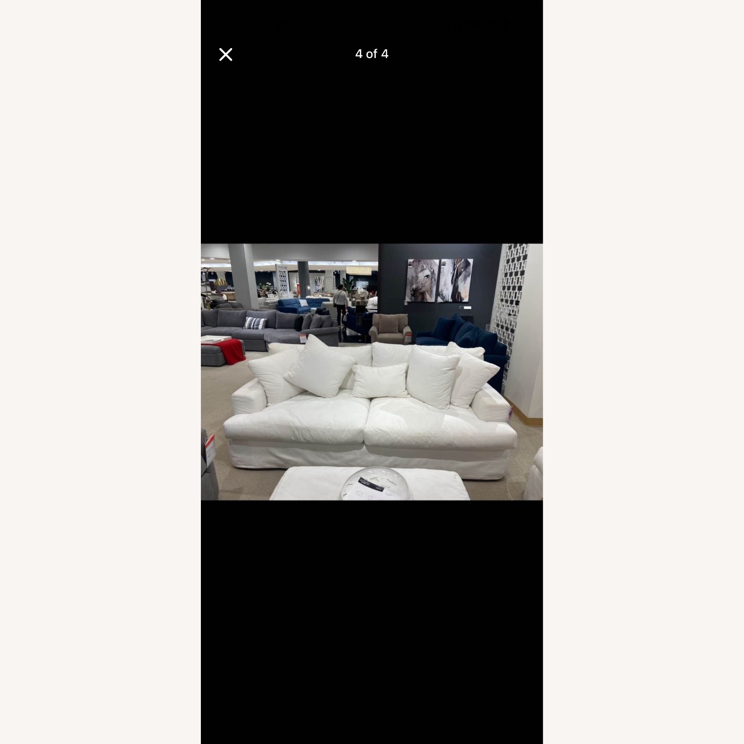 Macy's White 3+ Seater Sofa - image-1