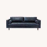 Article Sven Blue Leather 3+ Seater Sofa