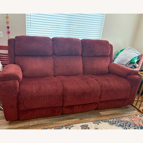 Used Red Fabric 3+ Seater Sofa for sale on AptDeco