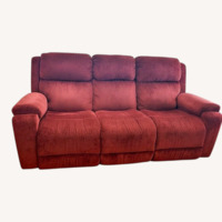 Red Fabric 3+ Seater Sofa
