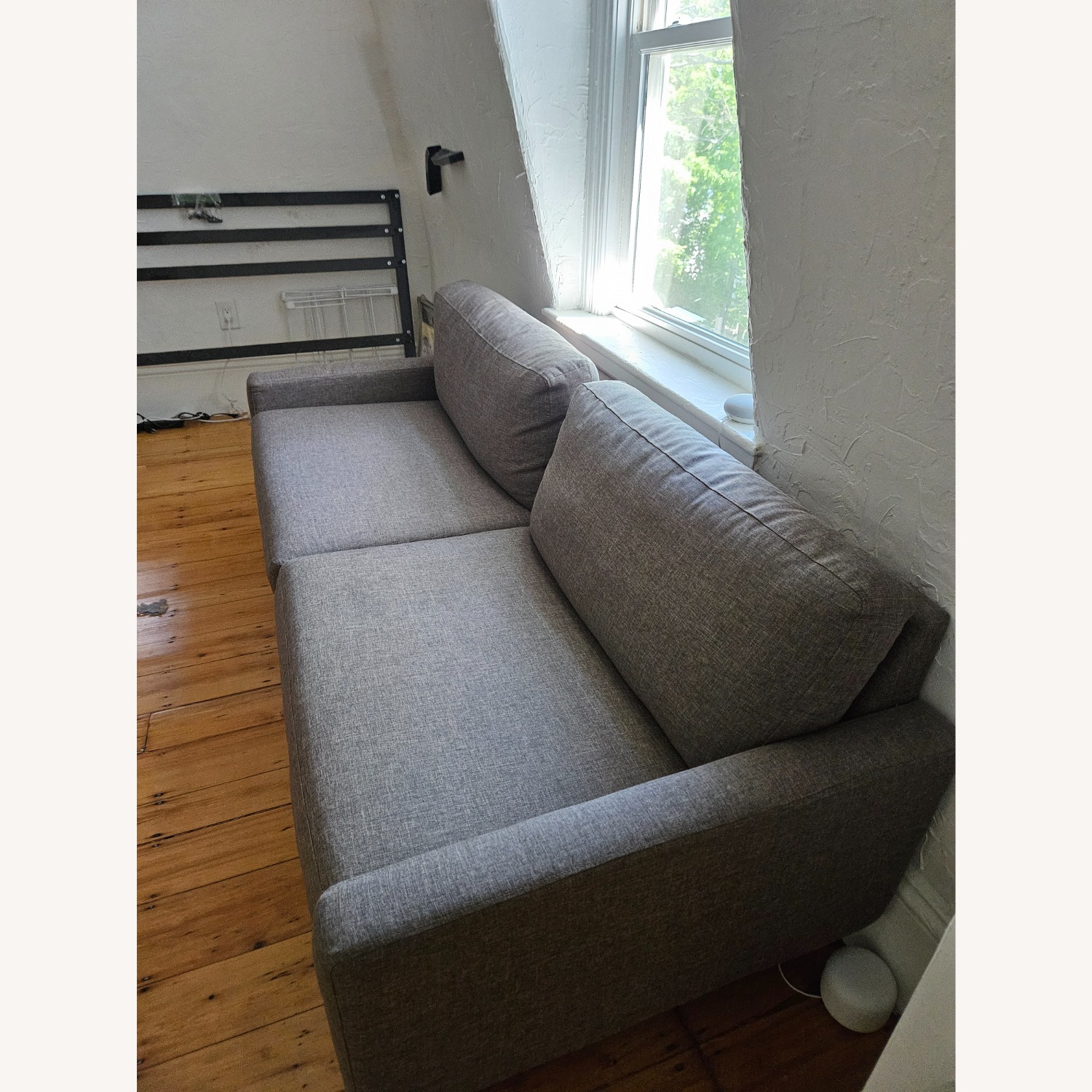 CB2 Dark Gray Fabric 3+ Seater Sofa - image-2