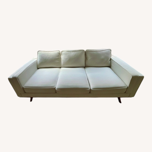 Used White Fabric 3+ Seater Sofa for sale on AptDeco
