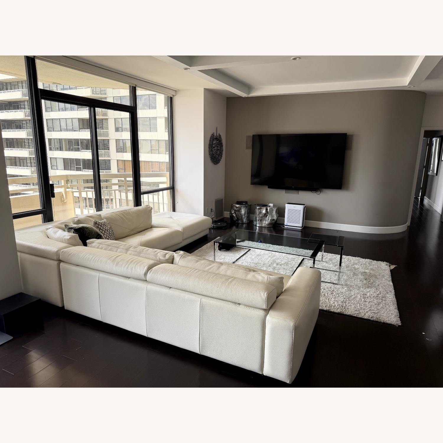 Cantoni White Leather 3+ Piece Sectional - image-4