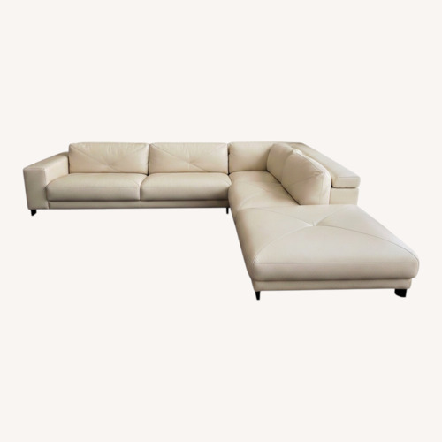 Used Cantoni White Leather 3+ Piece Sectional for sale on AptDeco