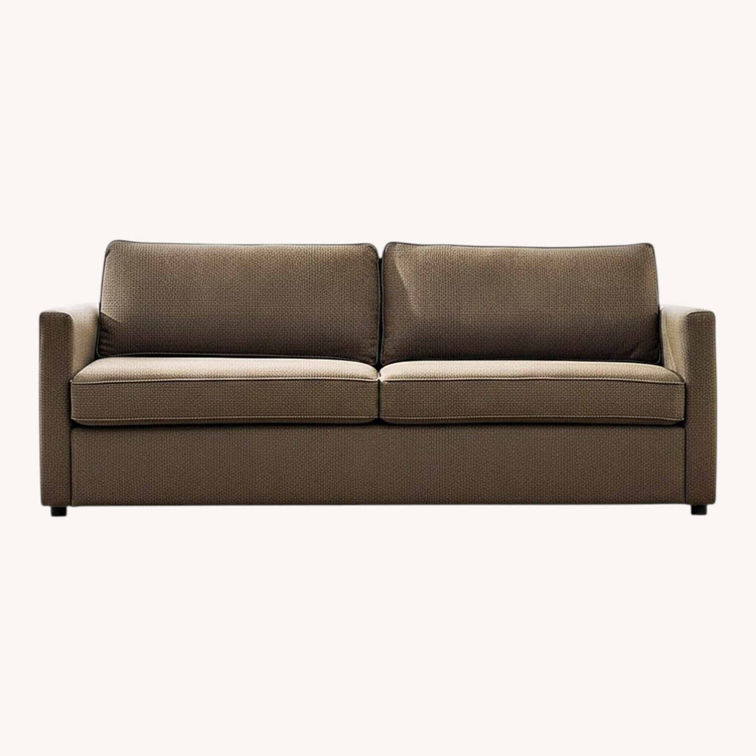 West Elm Harris Dark Brown Velvet 3+ Seater Sofa - image-0